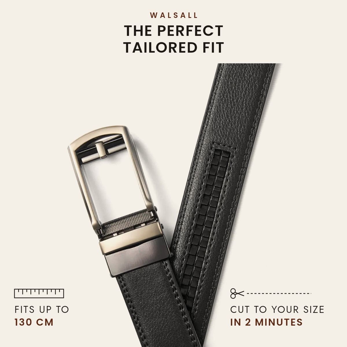Leather Ratchet Belt | WALSALL