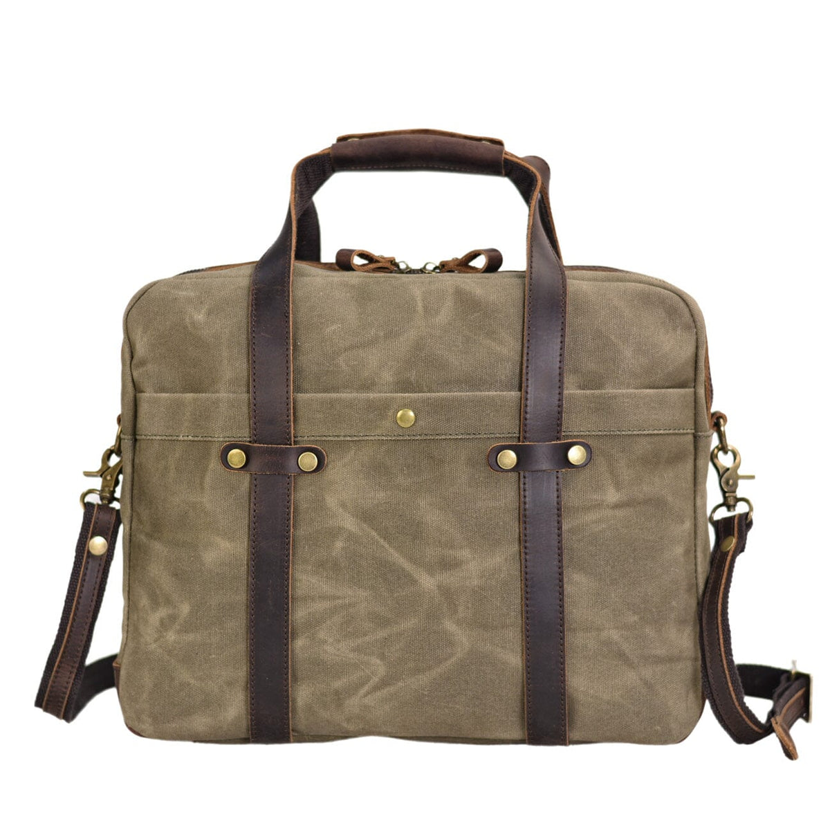 Waxed Canvas Briefcase | EUGENE