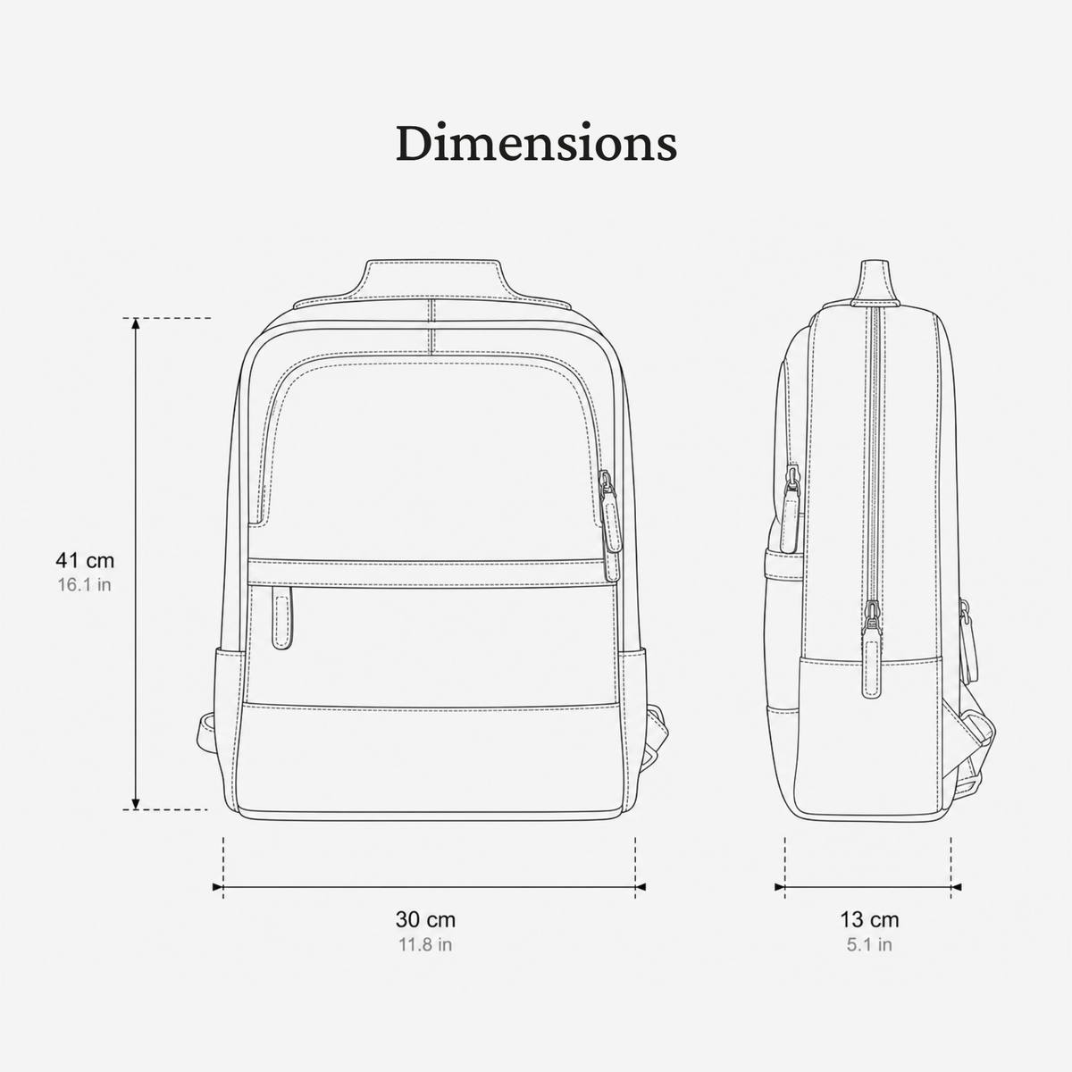 Black Leather Bookbag | GLASGOW