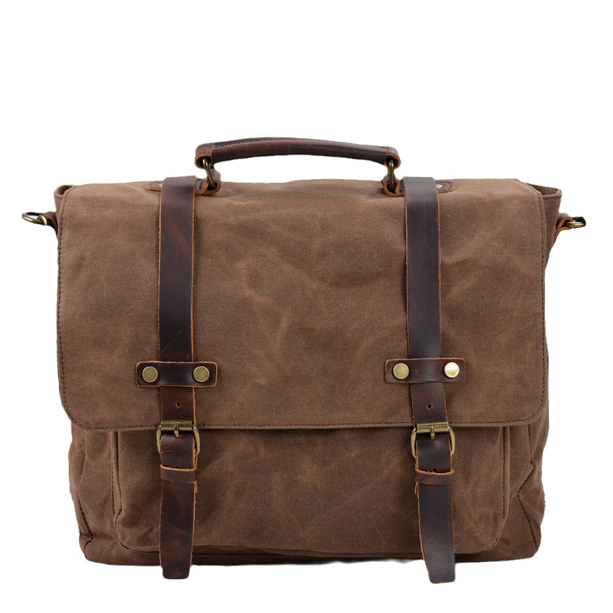 Canvas and Leather Messenger Bag | DINGLE