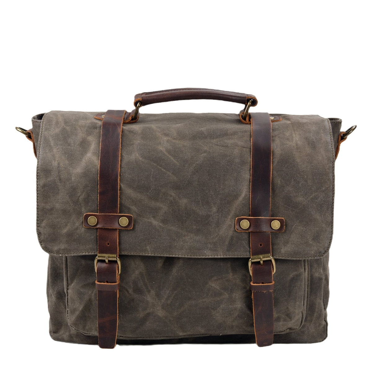 Canvas and Leather Messenger Bag | DINGLE