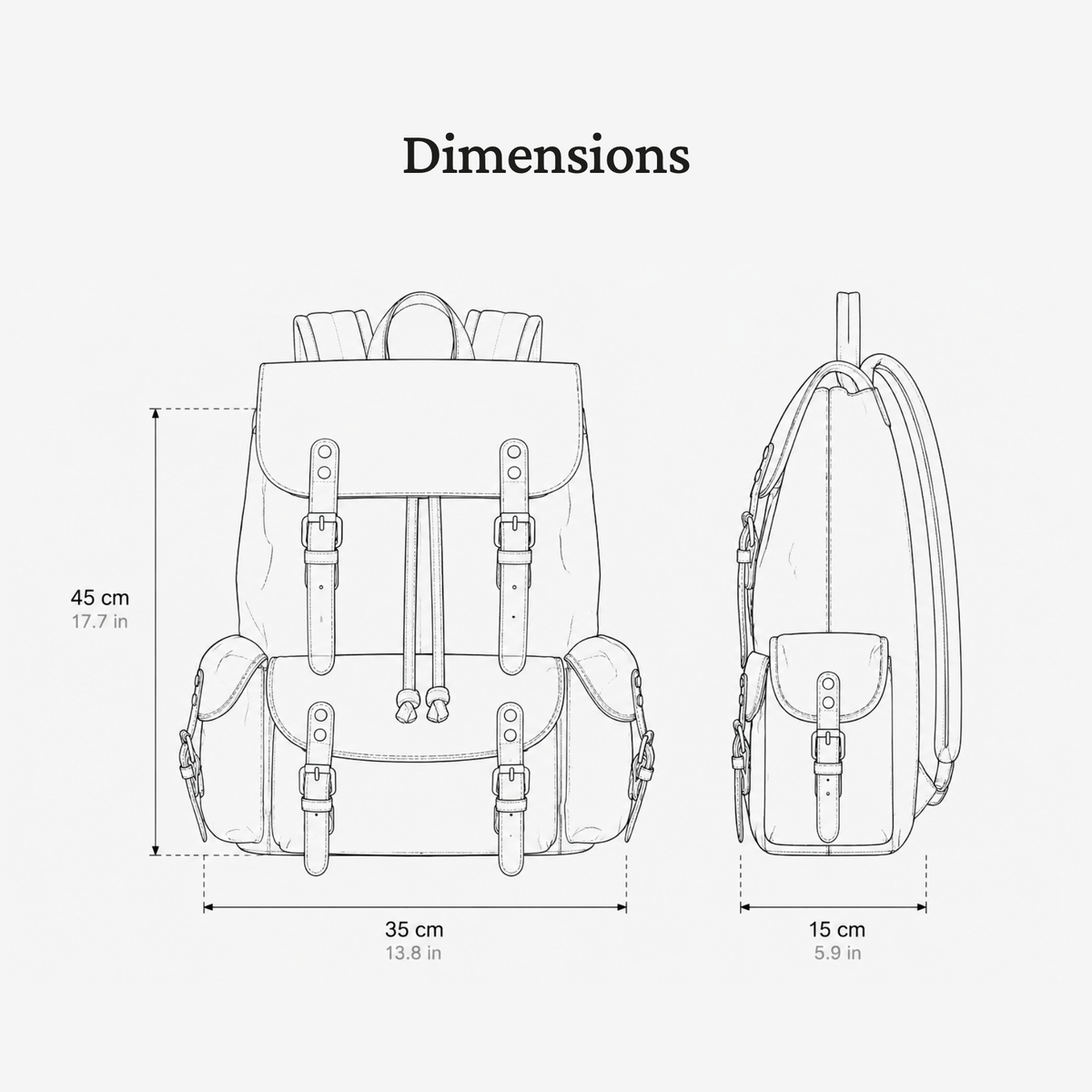 Canvas Leather Backpack | HARROGATE