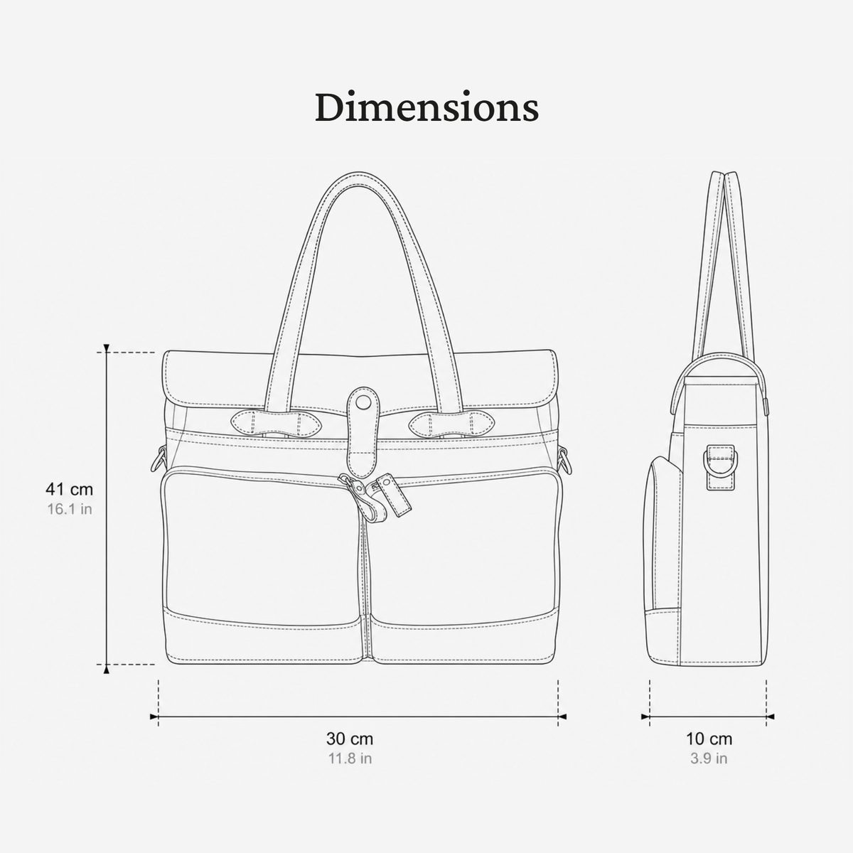 Canvas Shoulder Tote Bag | CLEVELAND