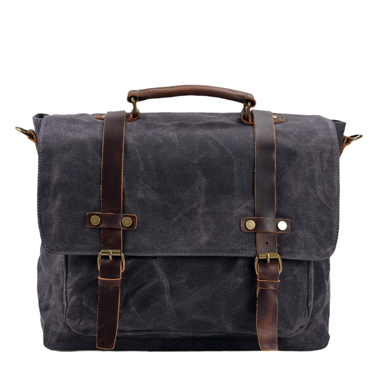 Canvas and Leather Messenger Bag | DINGLE