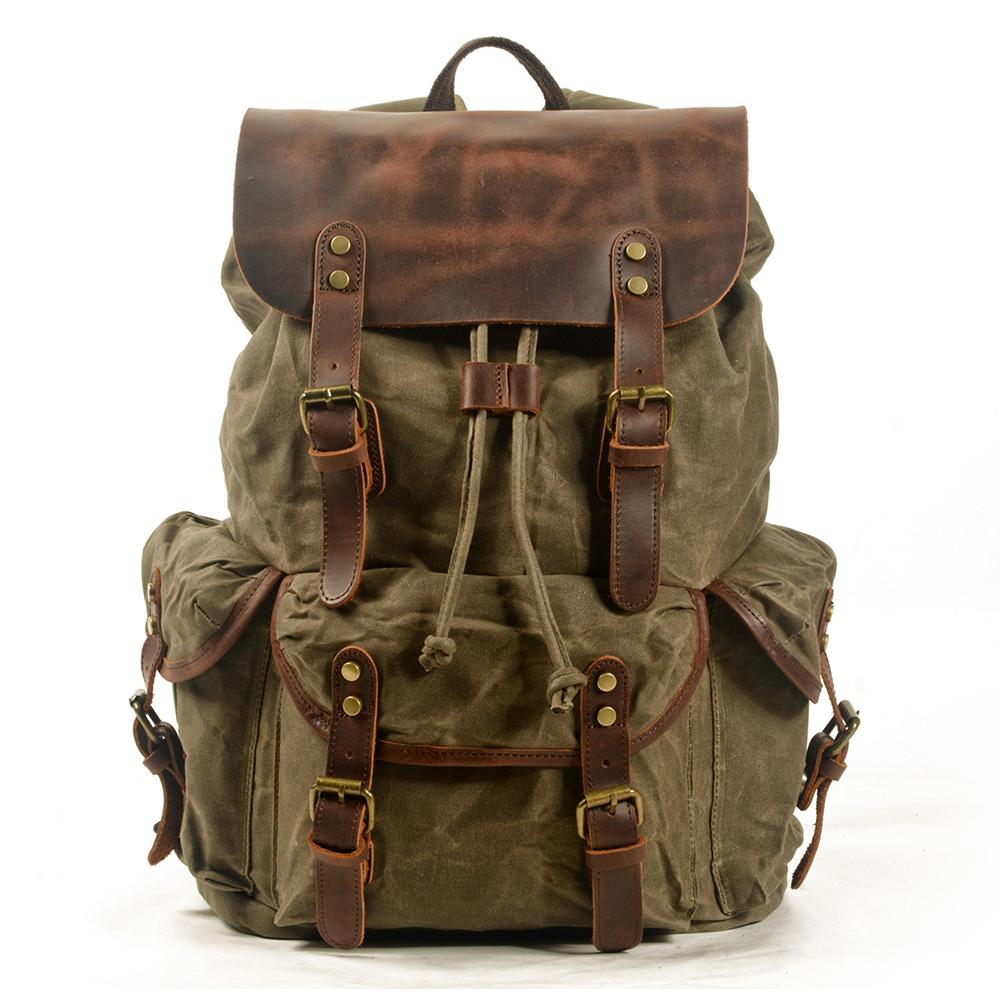 Vintage Canvas Leather Rucksack 23L | HARROGATE