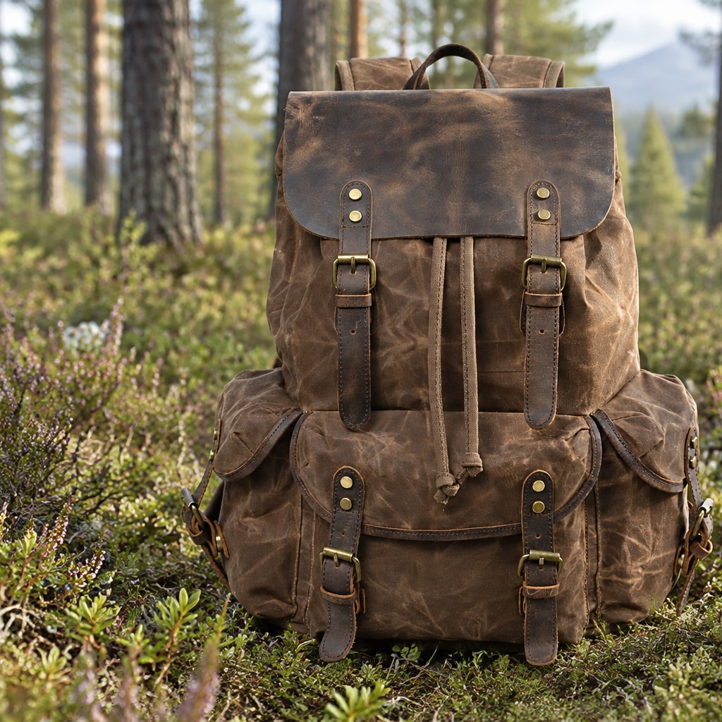 Vintage Canvas Leather Rucksack 23L | HARROGATE