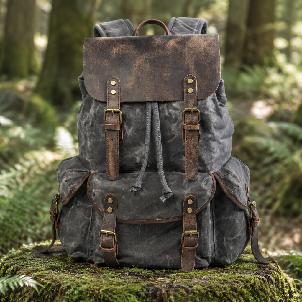 Vintage Canvas Leather Rucksack 23L | HARROGATE