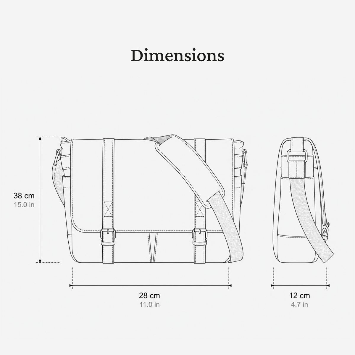 Canvas Laptop Messenger Bag | CHICAGO