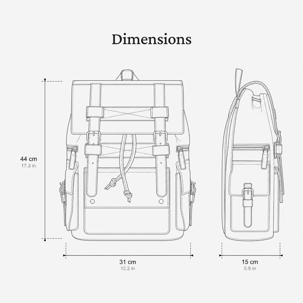 Brown Leather Backpack | SALISBURY