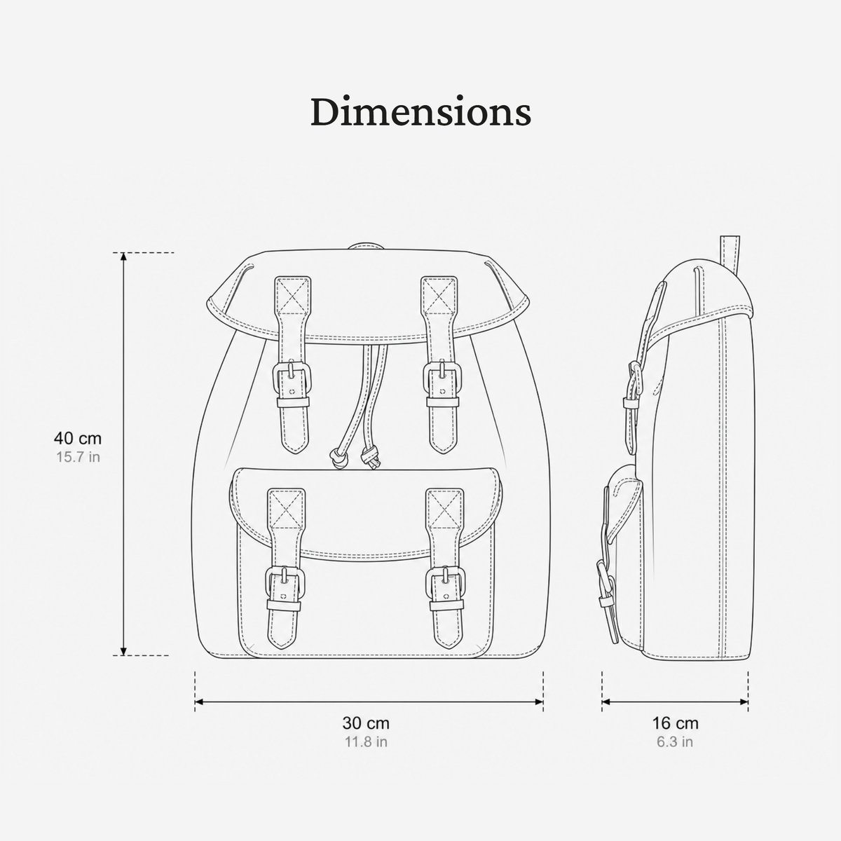 Leather Knapsack | ST IVES