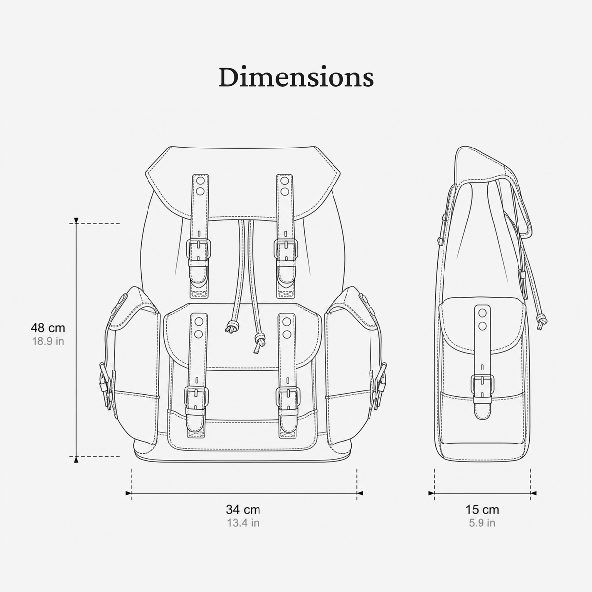 Leather Travel Backpack | BAKEWELL