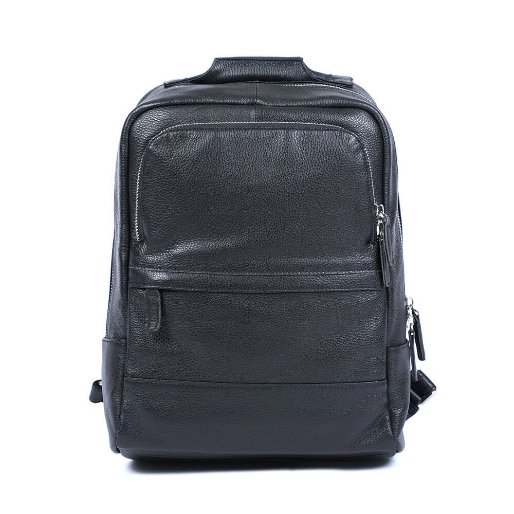 Black Leather Bookbag | GLASGOW