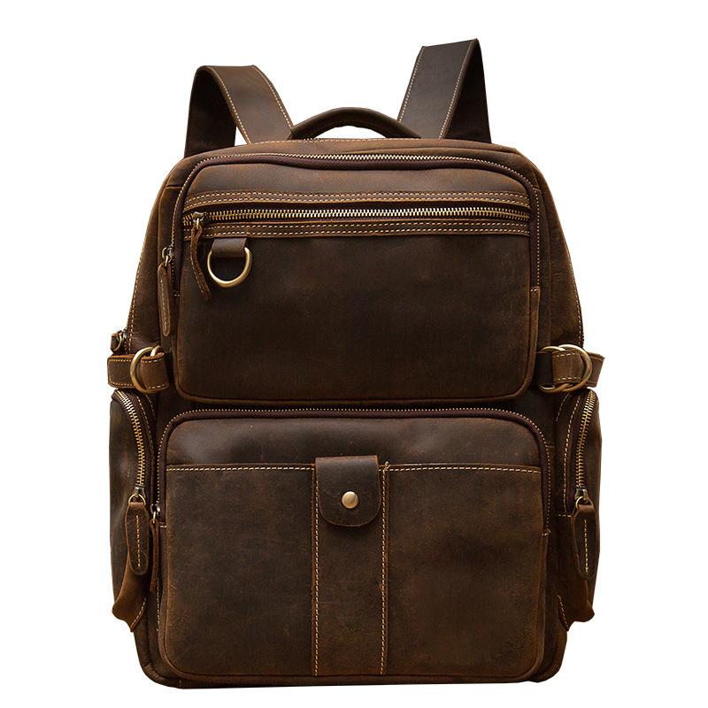 Brown Leather Backpack | BROOKLYN