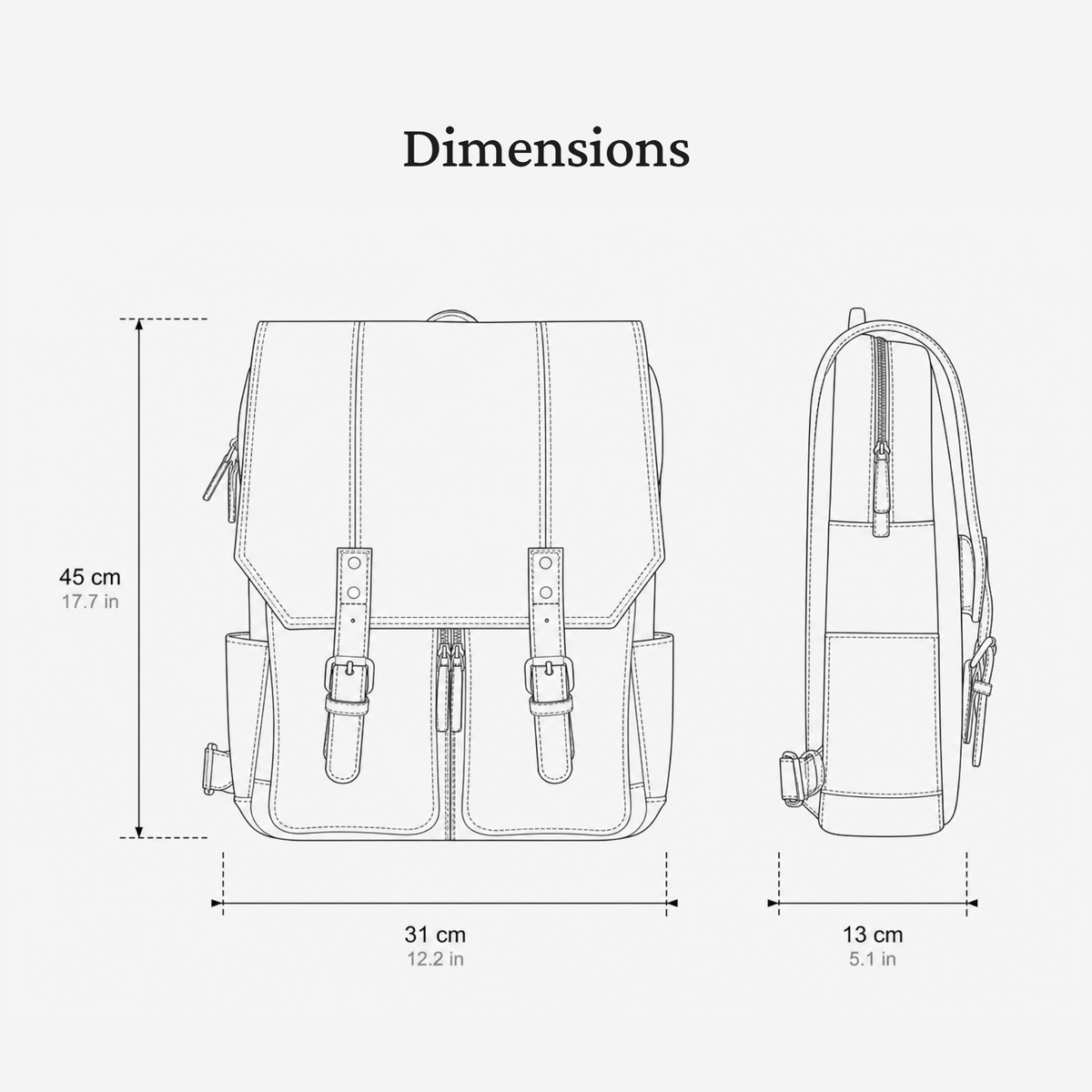 Brown Leather Rucksack | BELFAST