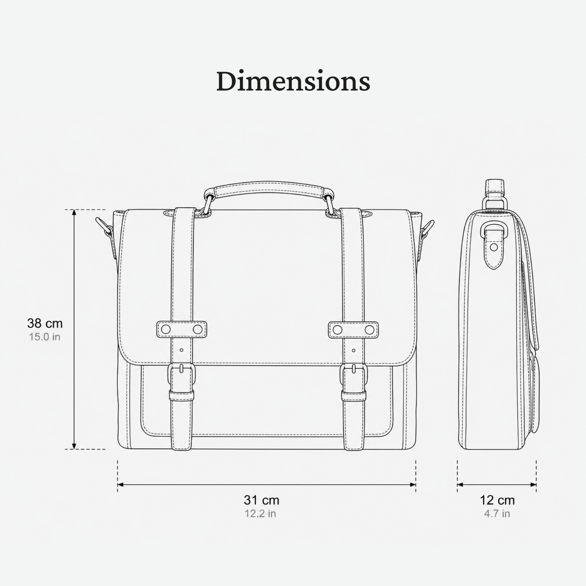 Canvas and Leather Messenger Bag | DINGLE
