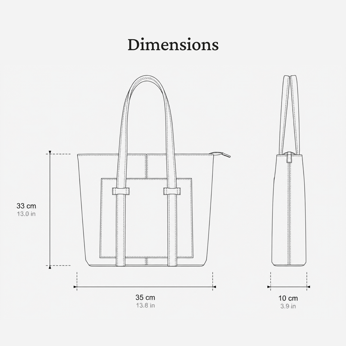 Coffee Leather Tote Bag | AMBLESIDE