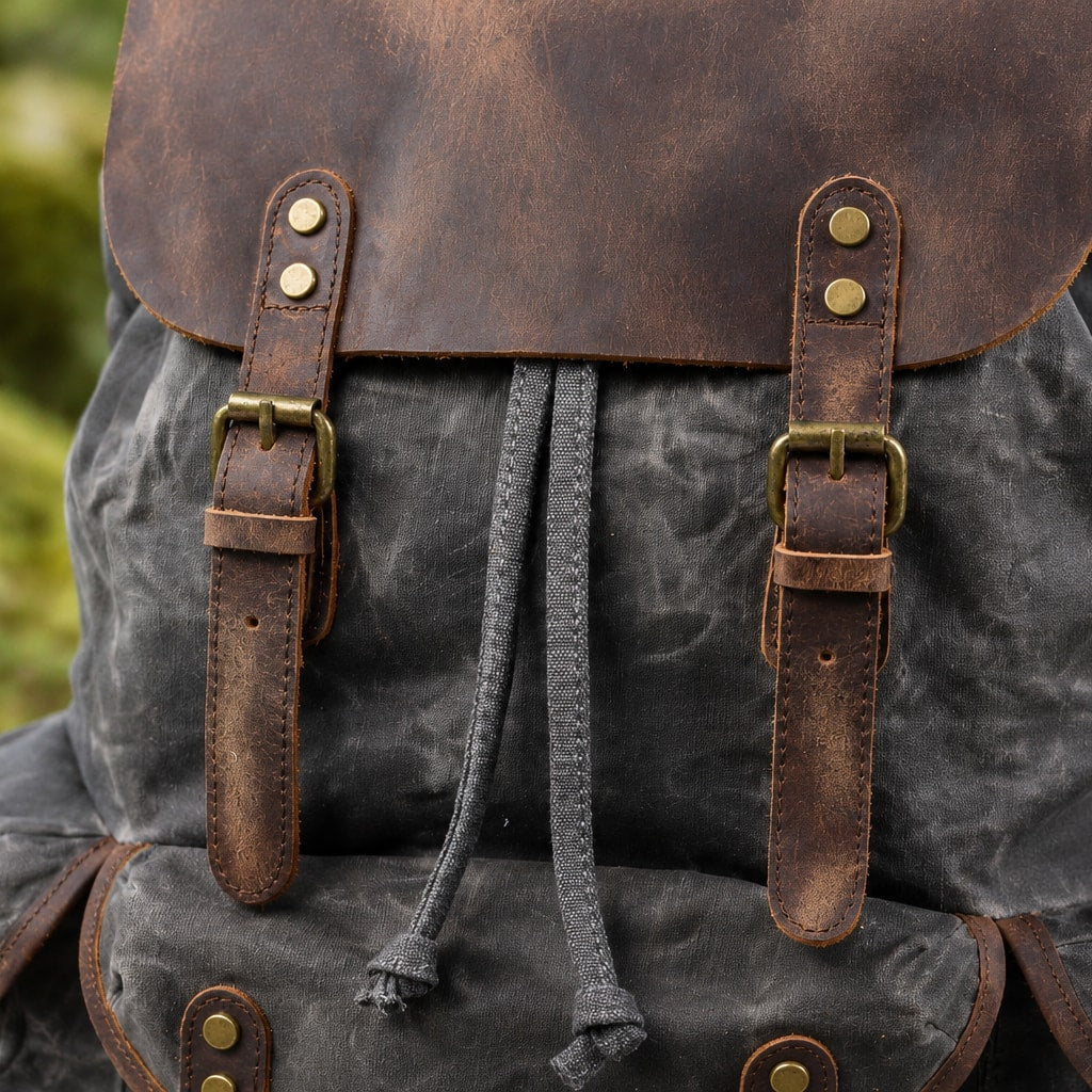 Vintage Canvas Leather Rucksack 23L | HARROGATE