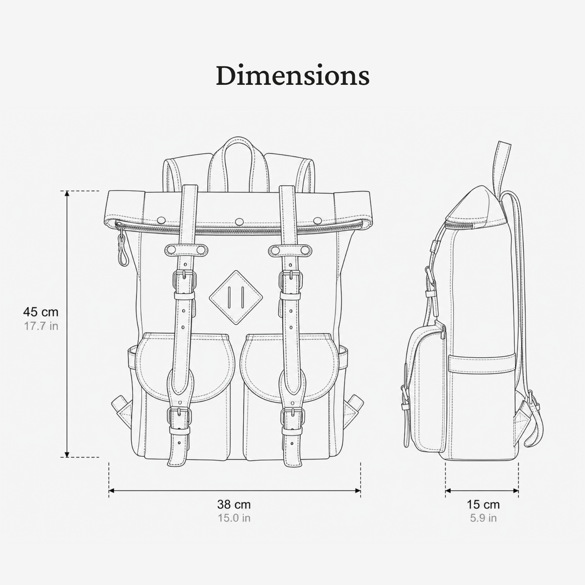 Canvas Hipster Backpack | CARLISLE