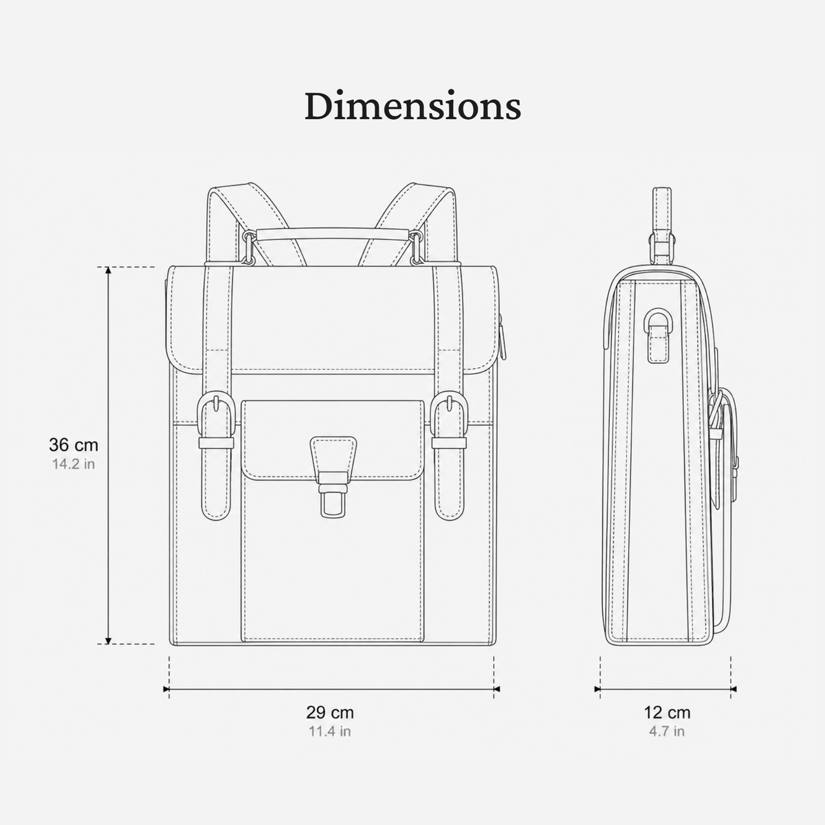 Leather Convertible Backpack | DARTMOUTH