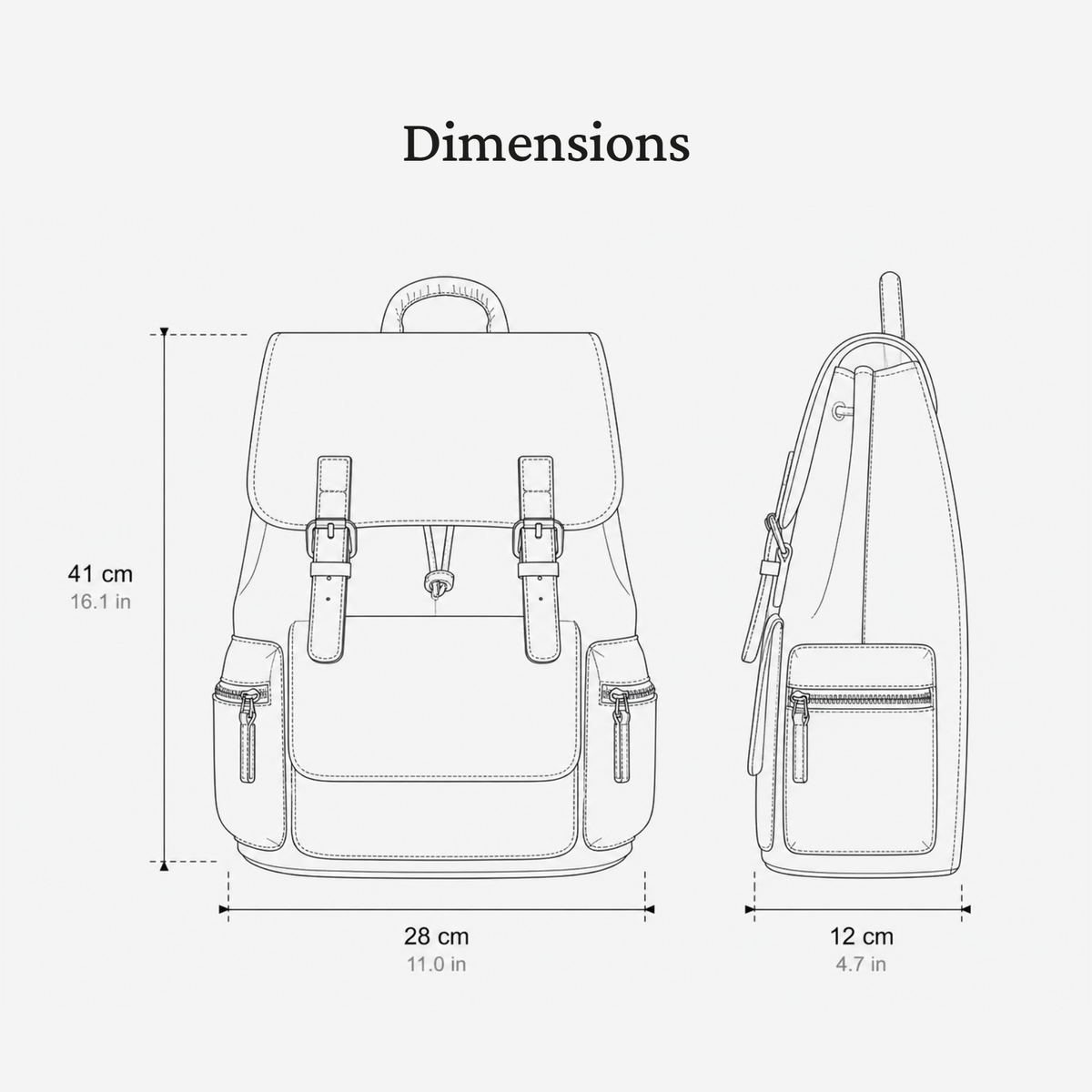 Leather Drawstring Backpack | PADSTOW