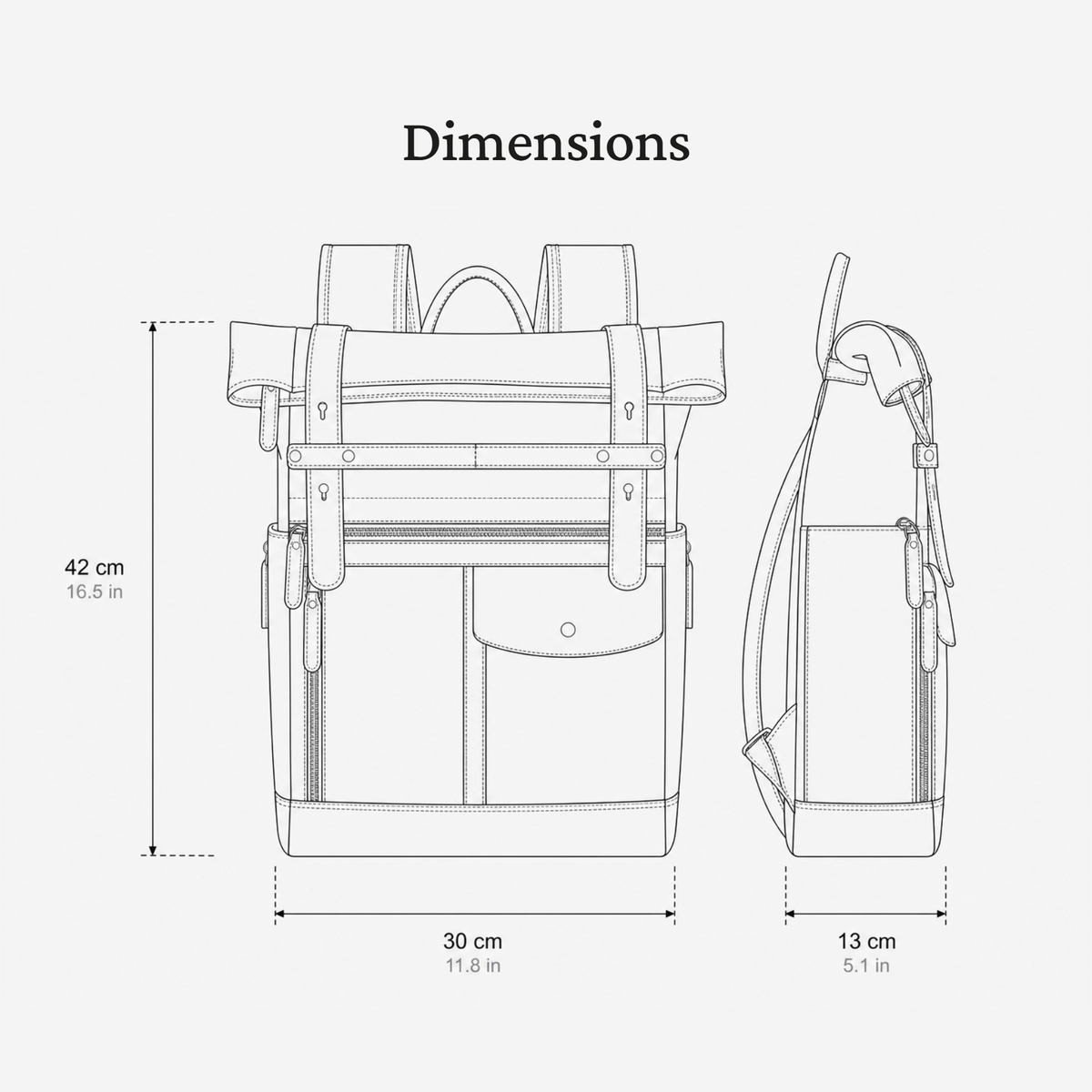 Leather Laptop Bookbag | LEWES