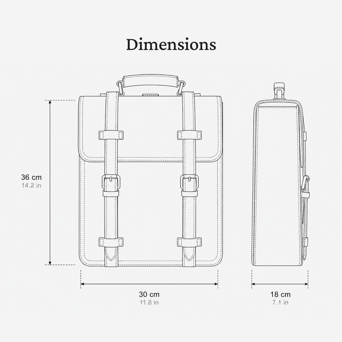 Ladies Leather Rucksack | SHREWSBURY
