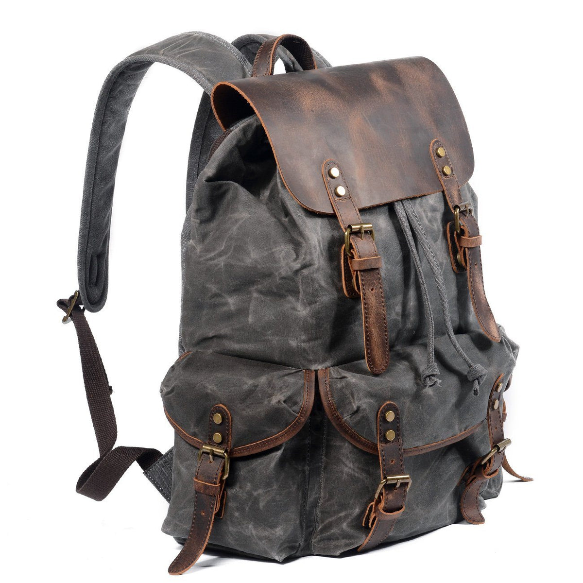 Vintage Canvas Leather Rucksack 23L | HARROGATE