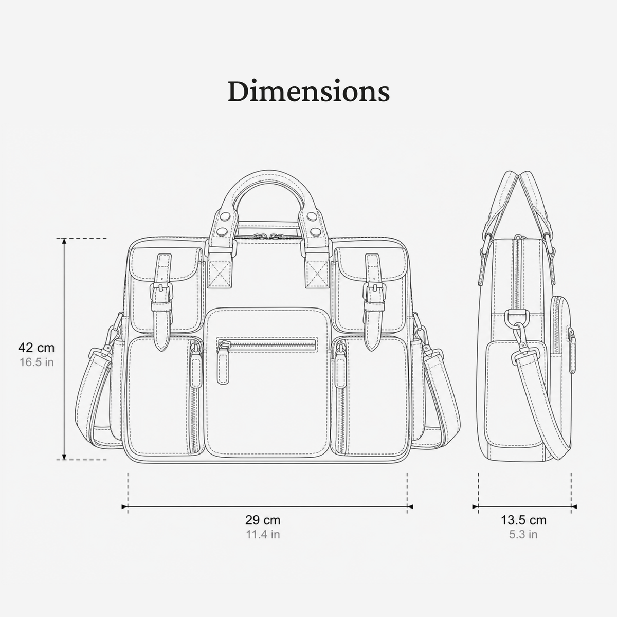 Leather Messenger Bag | BRECON