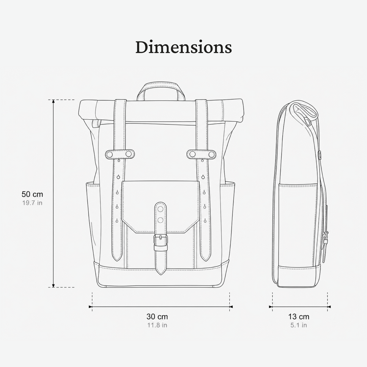 Roll Top Rucksack | LEITH