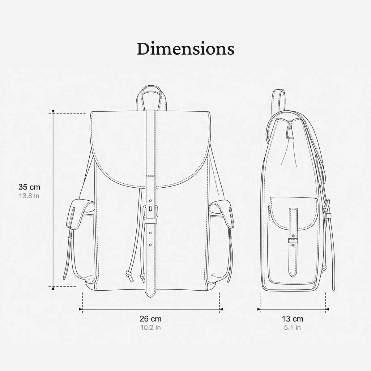 Small Black Leather Backpack | WATERFORD
