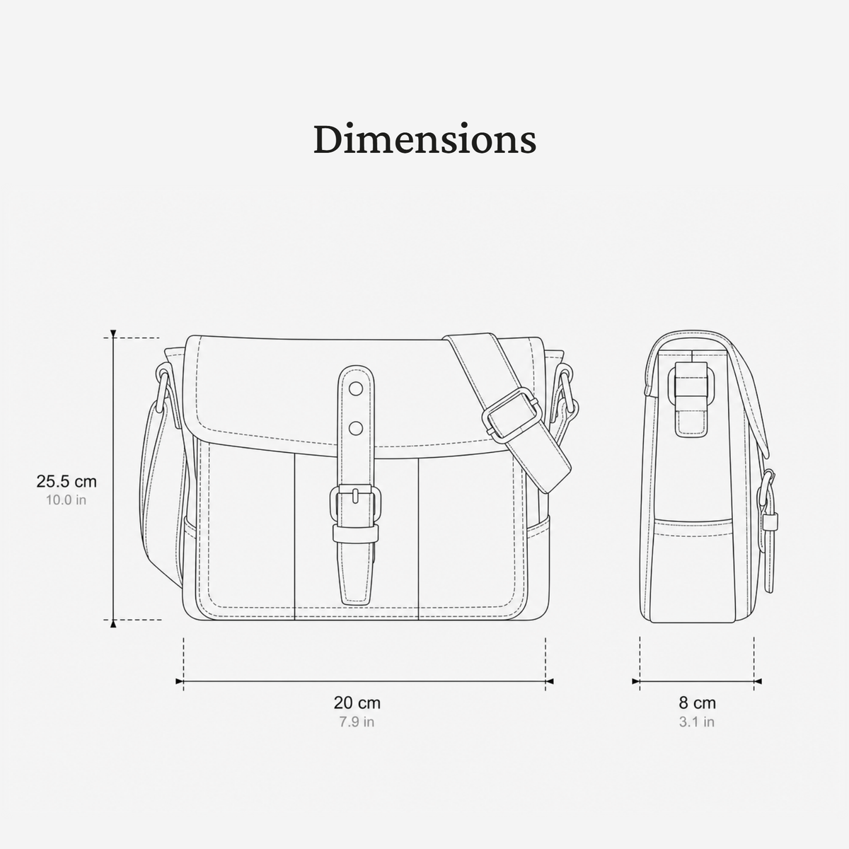 Small Canvas Messenger Bag | GLENDALOUGH