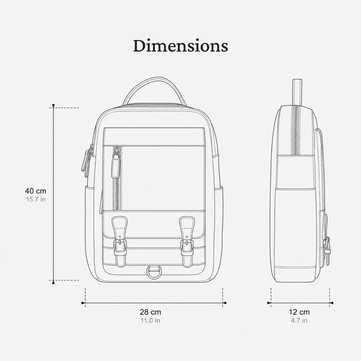 Tan Leather Backpack | SEATTLE