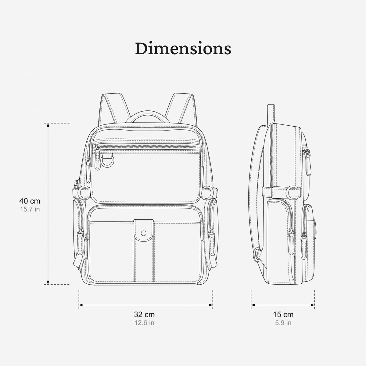 Brown Leather Backpack | BROOKLYN