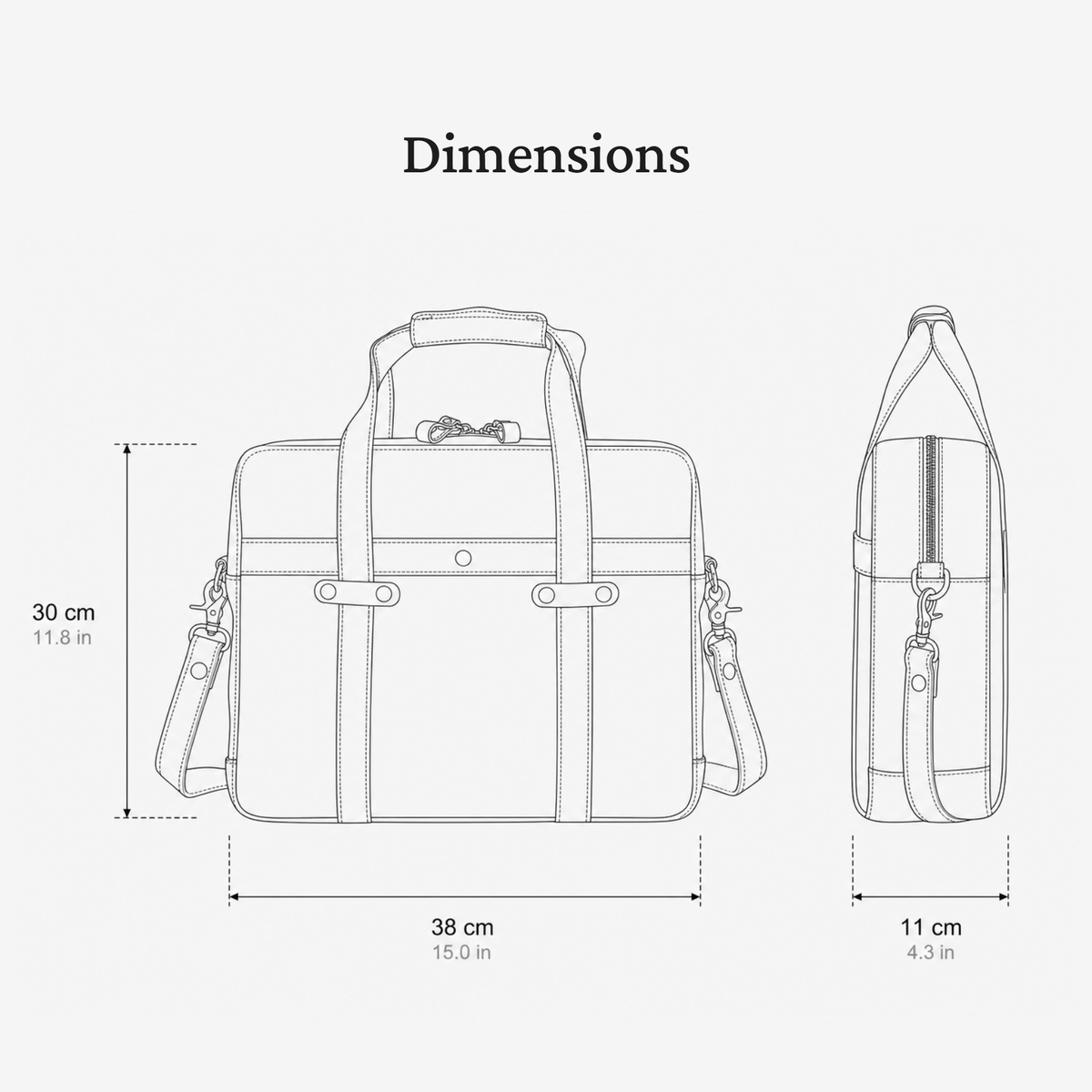 Waxed Canvas Briefcase | EUGENE